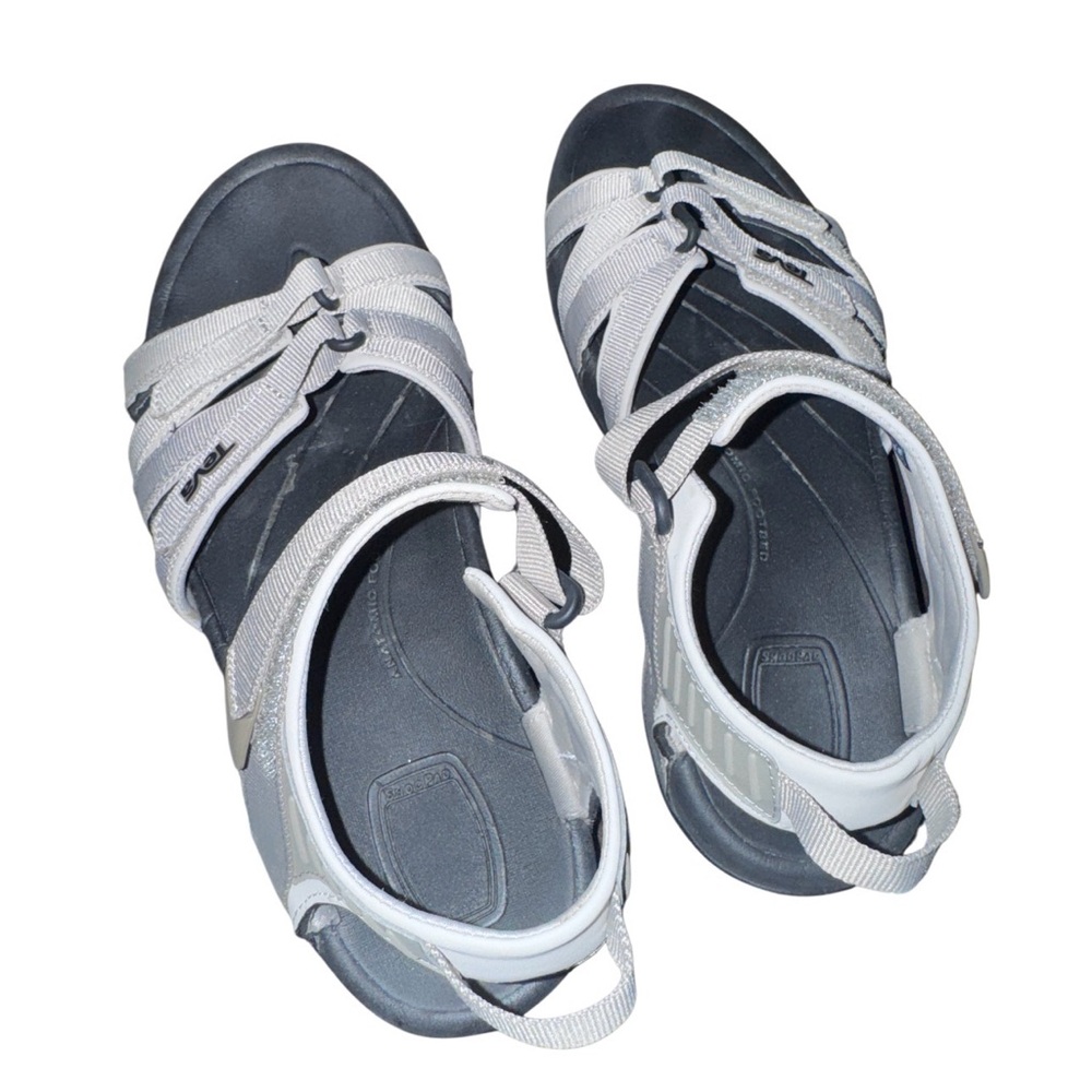 Tirra Teva Women's White and Gray Strappy Sandals - Picture 5 of 8